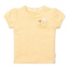 Lichtgele t-shirt met bloemetjes - Honey yellow